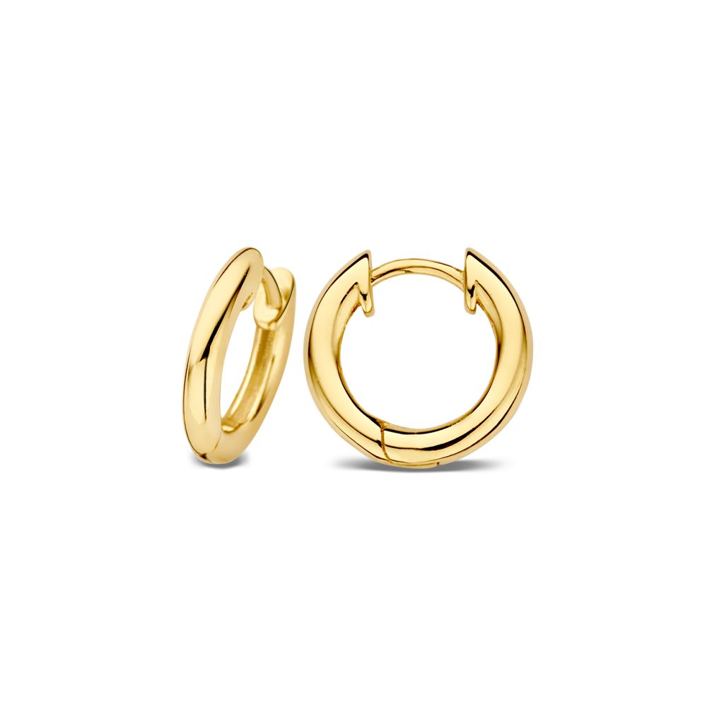 Aros de oro amarillo – 14 quilates de oro | Van der Kooij