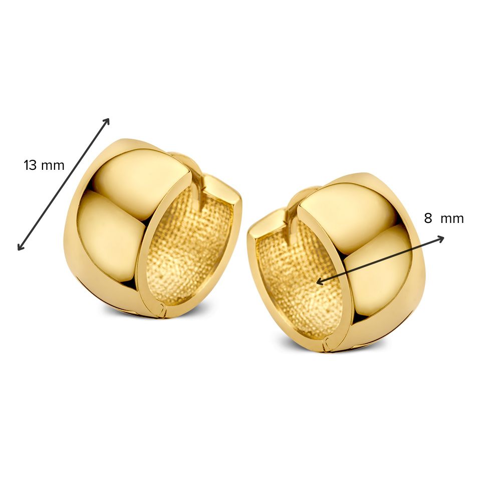 Aros Anchos de Oro Amarillo de 14K – Declaraciones Lujosas y Elegantes