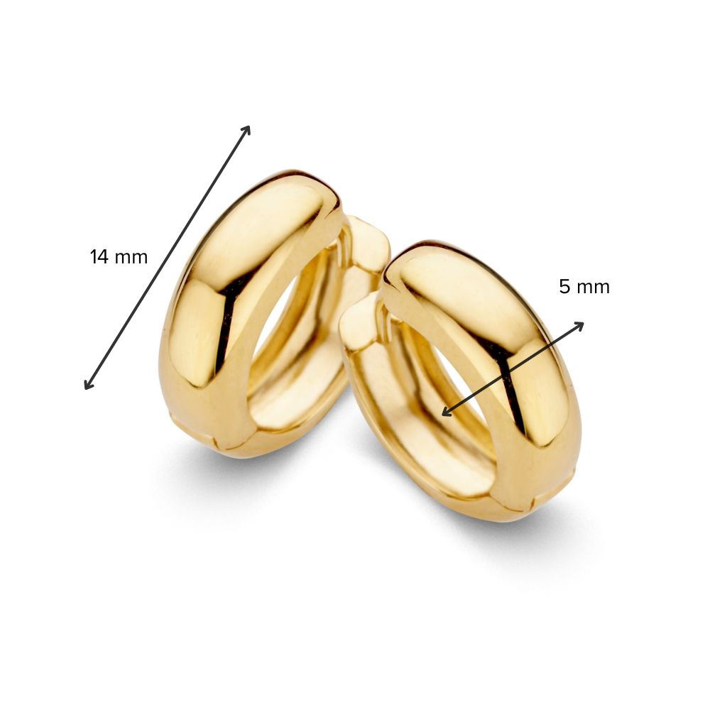 Aros de oro amarillo en forma de bola – Elegancia atemporal para cualquier ocasión