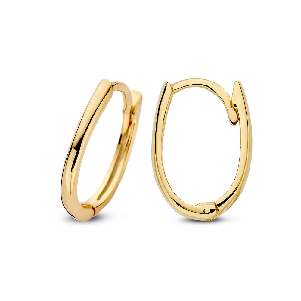 Aros de oro amarillo elegantes ovalados – Refinamiento sutil