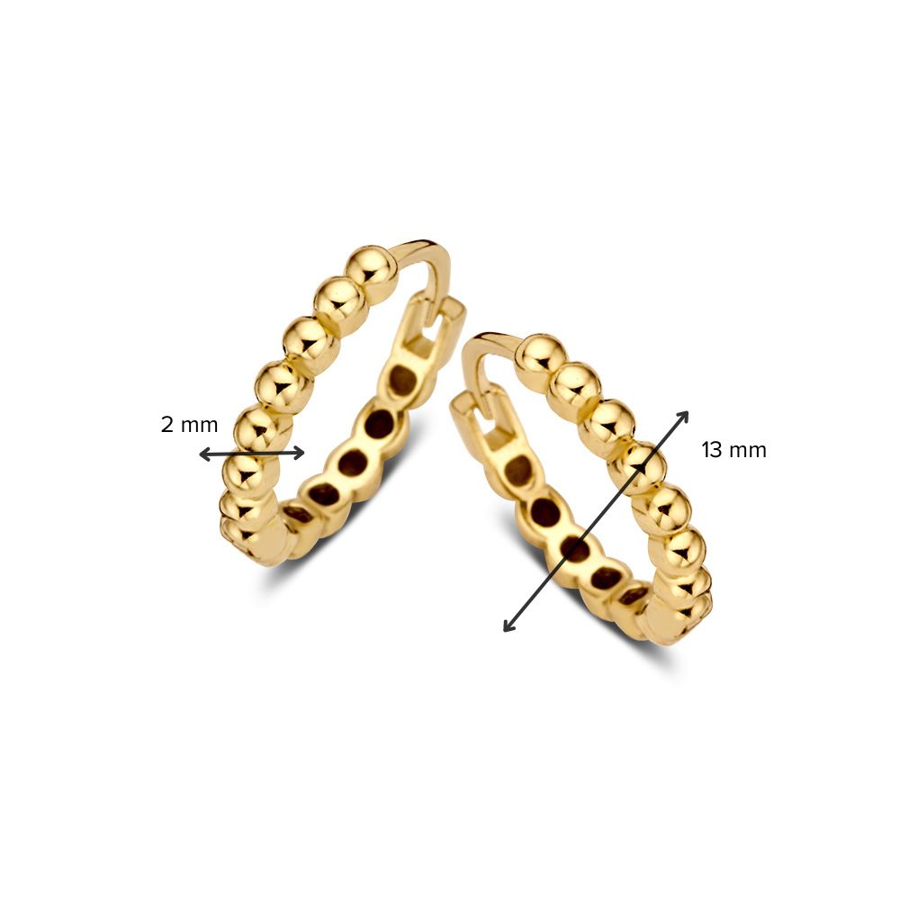 Elegantes Aros de Oro Amarillo – 14 Quilates, 11 mm Tamaño Interior, Diseño Minimalista