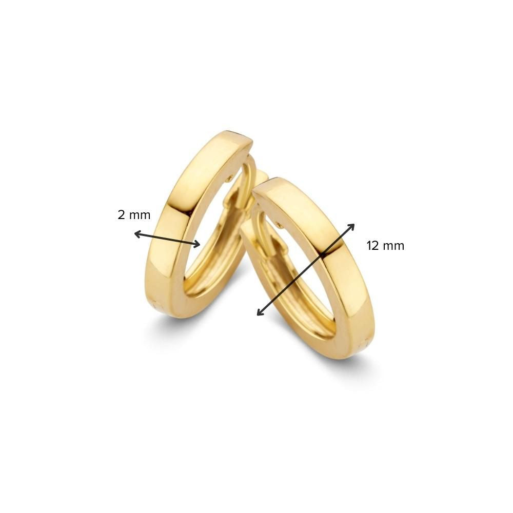 Aros de oro amarillo – 14 quilates, 9 mm de diámetro