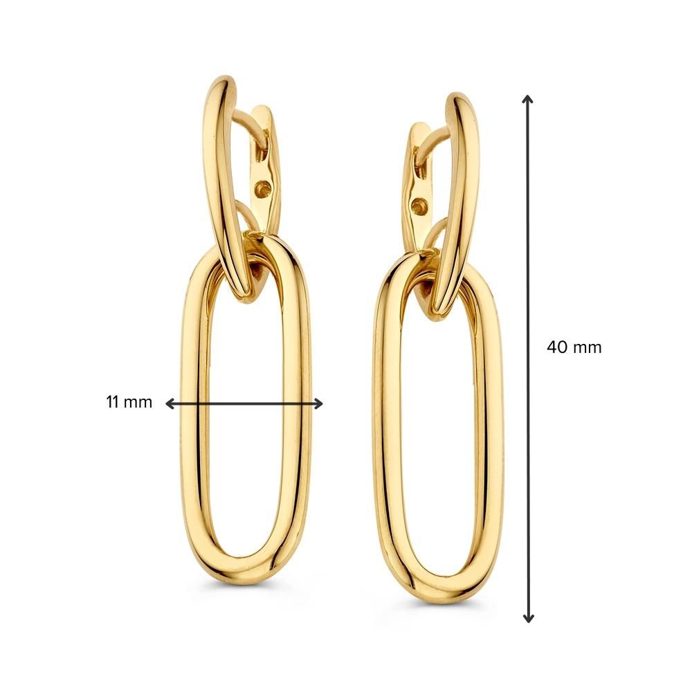 Prachtosos Aros de Oro con Cadenas Colgantes Gruesas – Accesorio de Declaración