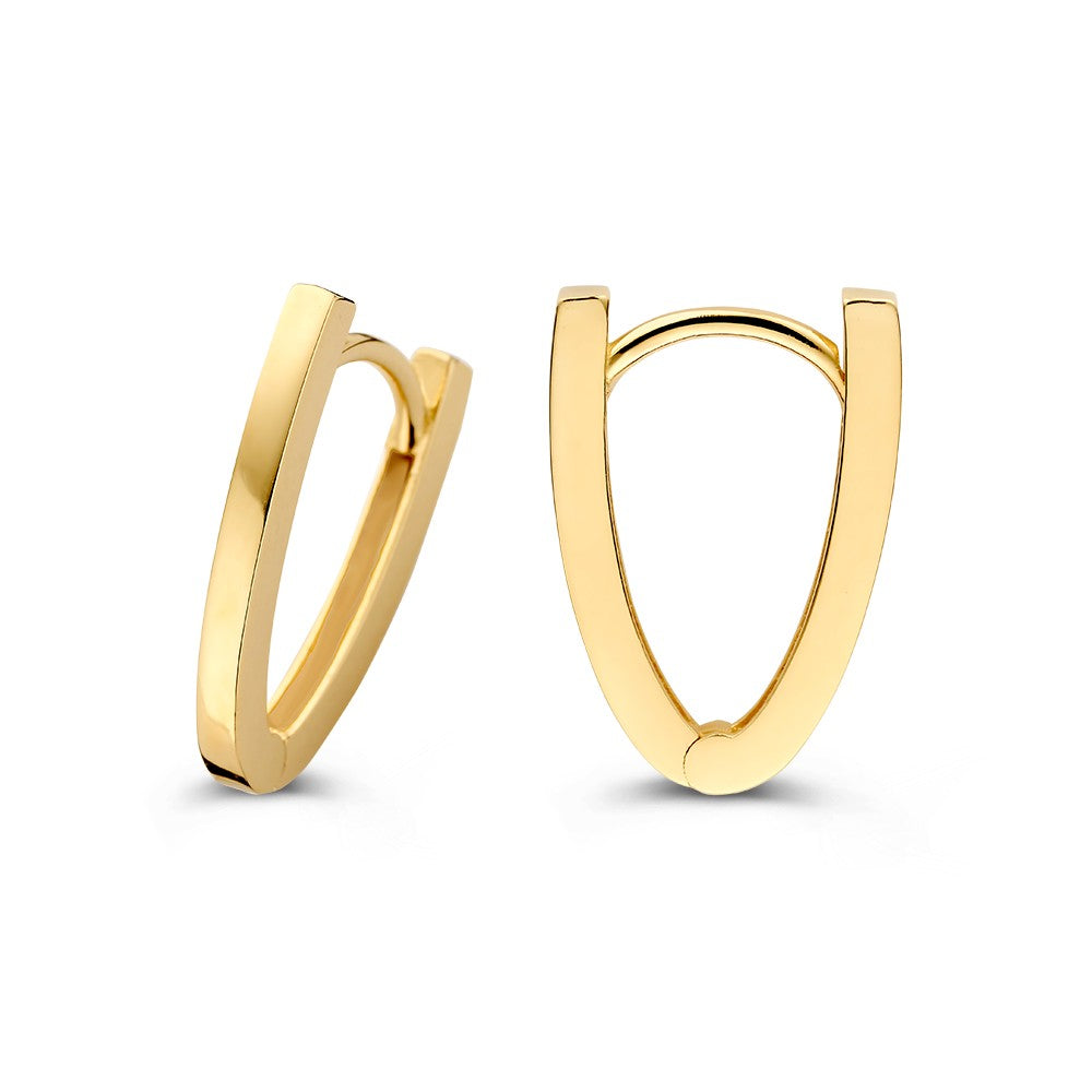 Aros de oro amarillo de 14K – Pendientes elegantes de mujer