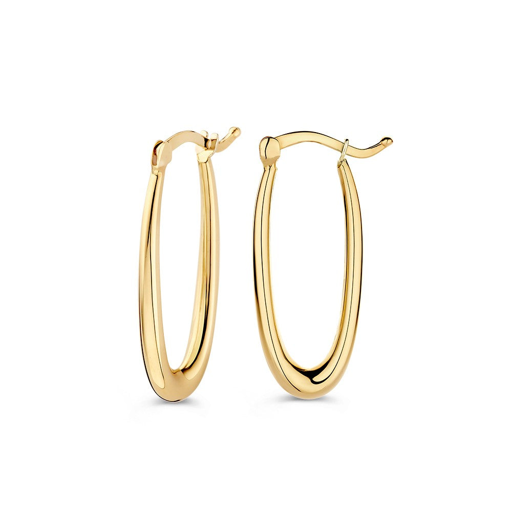 Aros de oro amarillo en diseño juguetón – 14 quilates de oro