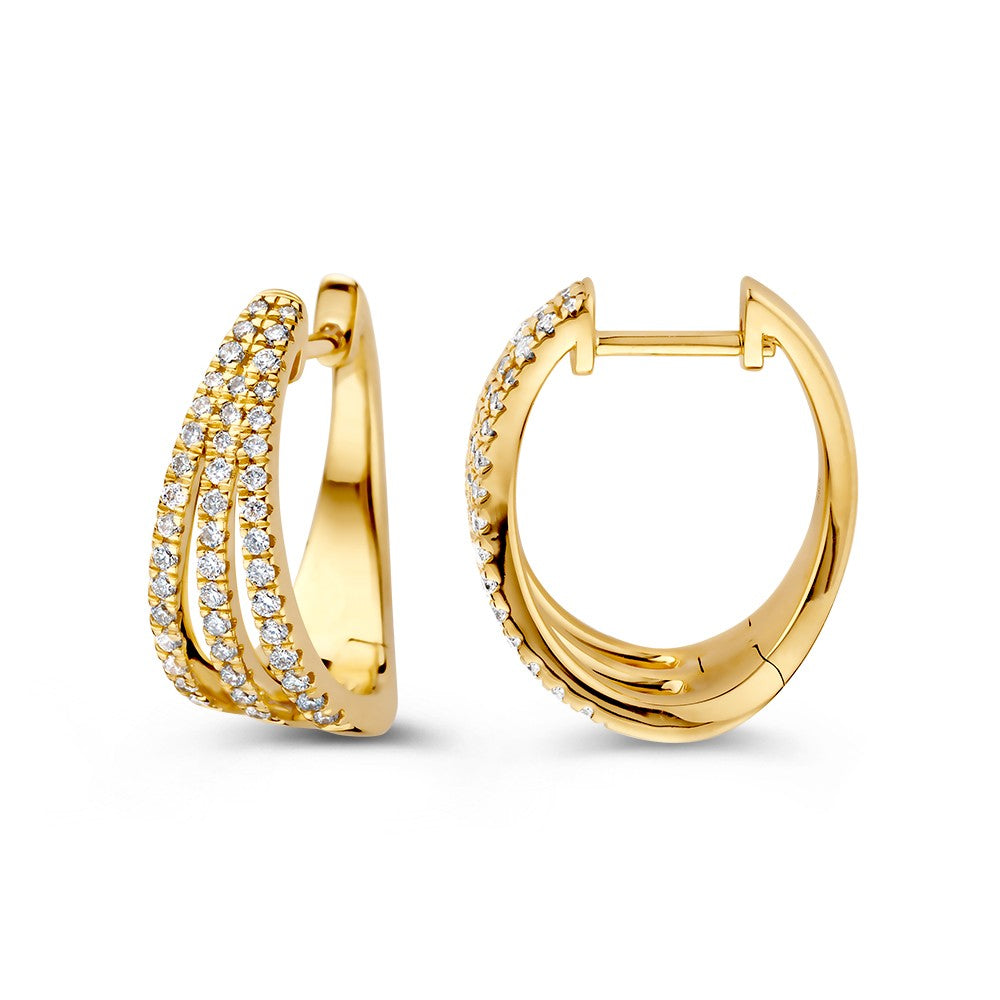 Collar de oro amarillo de 14K con diamante brillante de 0,48 crt – Joya de lujo de mujer
