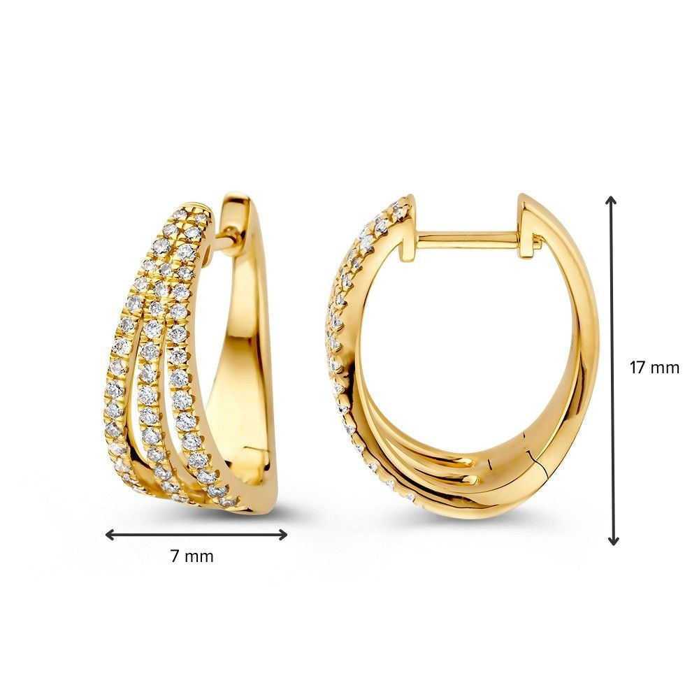 Collar de oro amarillo de 14K con diamante brillante de 0,48 crt – Joya de lujo de mujer
