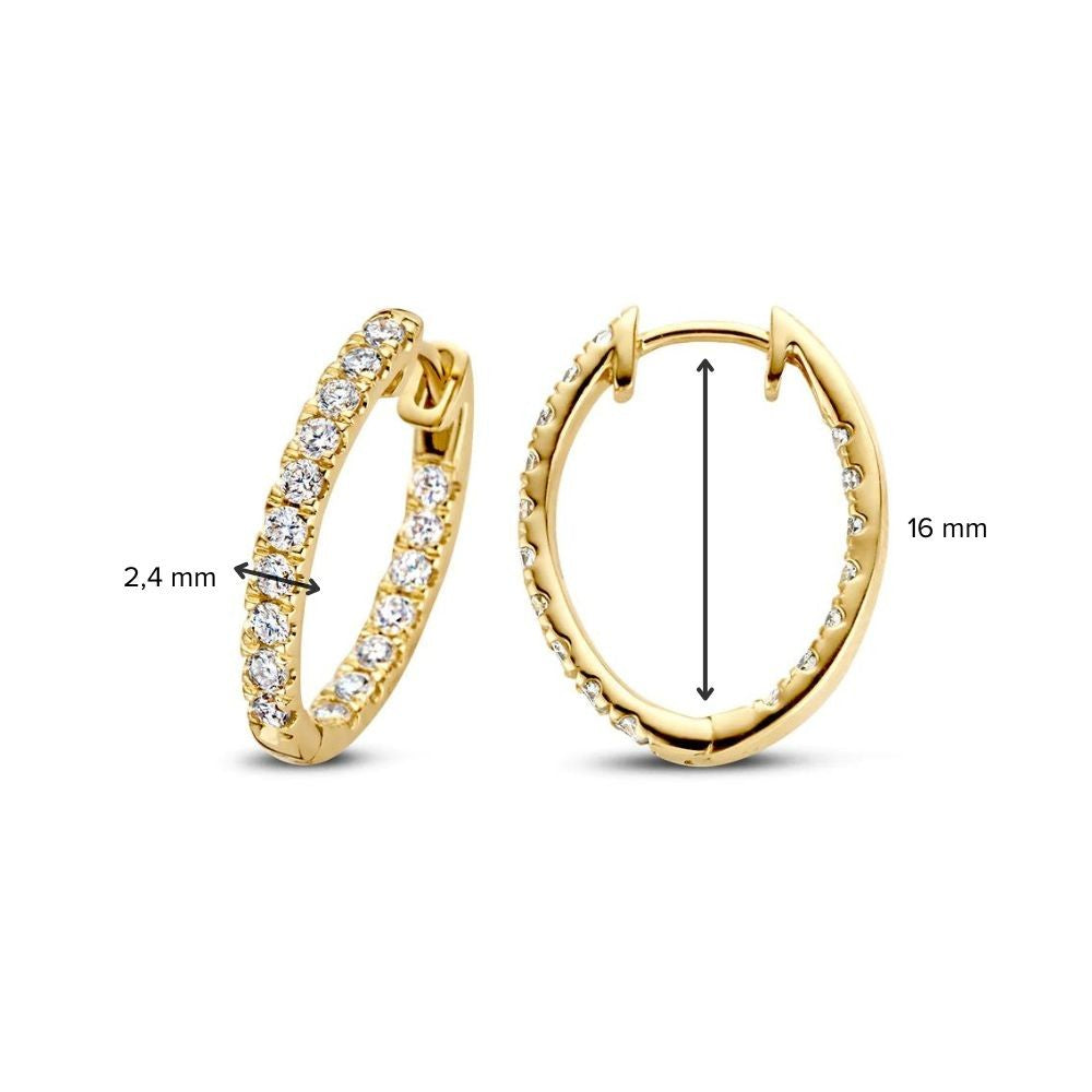 Aros Lauren 1,00 crt. oro amarillo