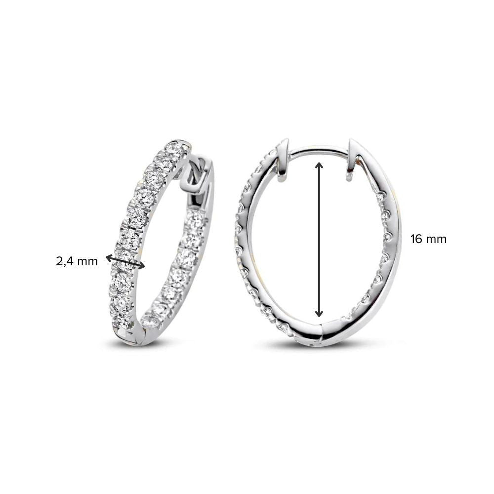 Aros Lauren 1,00 crt. oro blanco