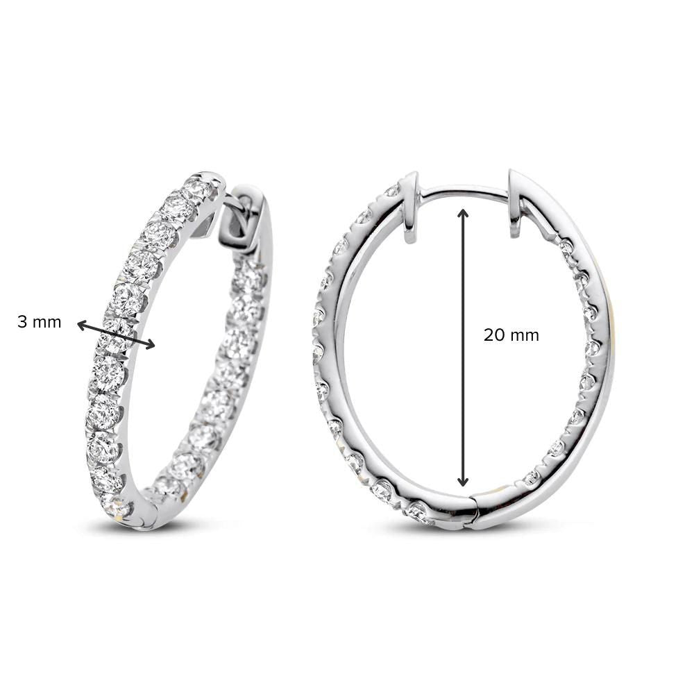 Aros Lauren 2,00 crt. oro blanco