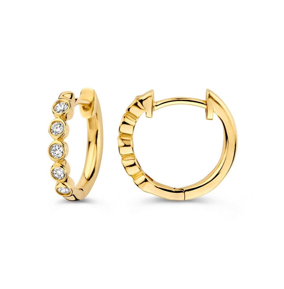 Aros Luna 0,20 crt. oro amarillo