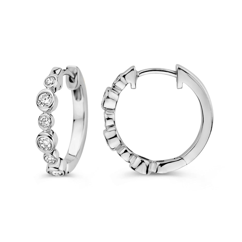 Aros Luna 0,40 crt. oro blanco