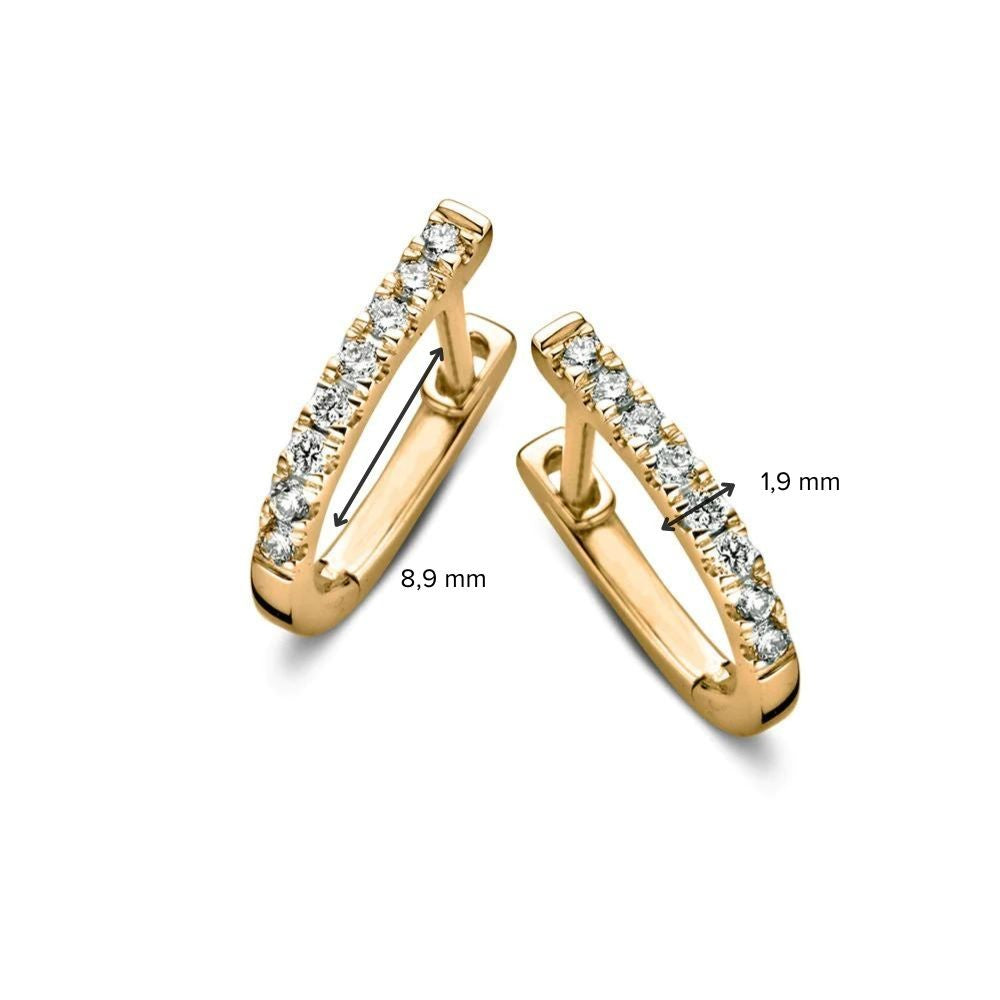 Aros Millie 0,20 crt. oro amarillo