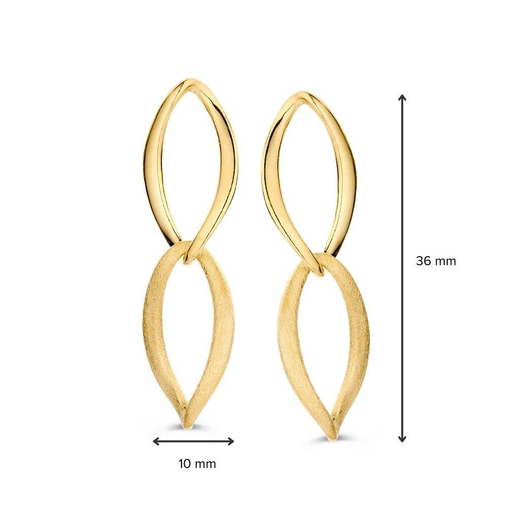 Pendientes de botón oro amarillo