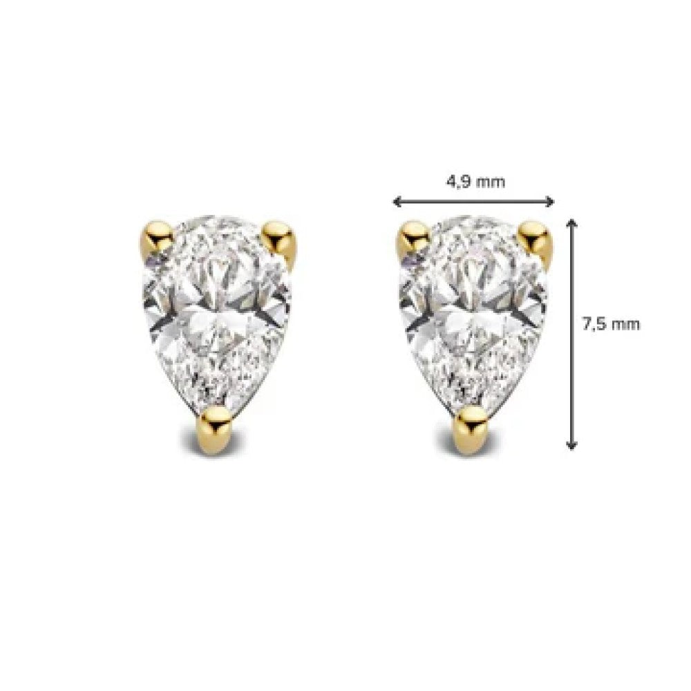 Pendientes Ava 1,00 crt. oro amarillo