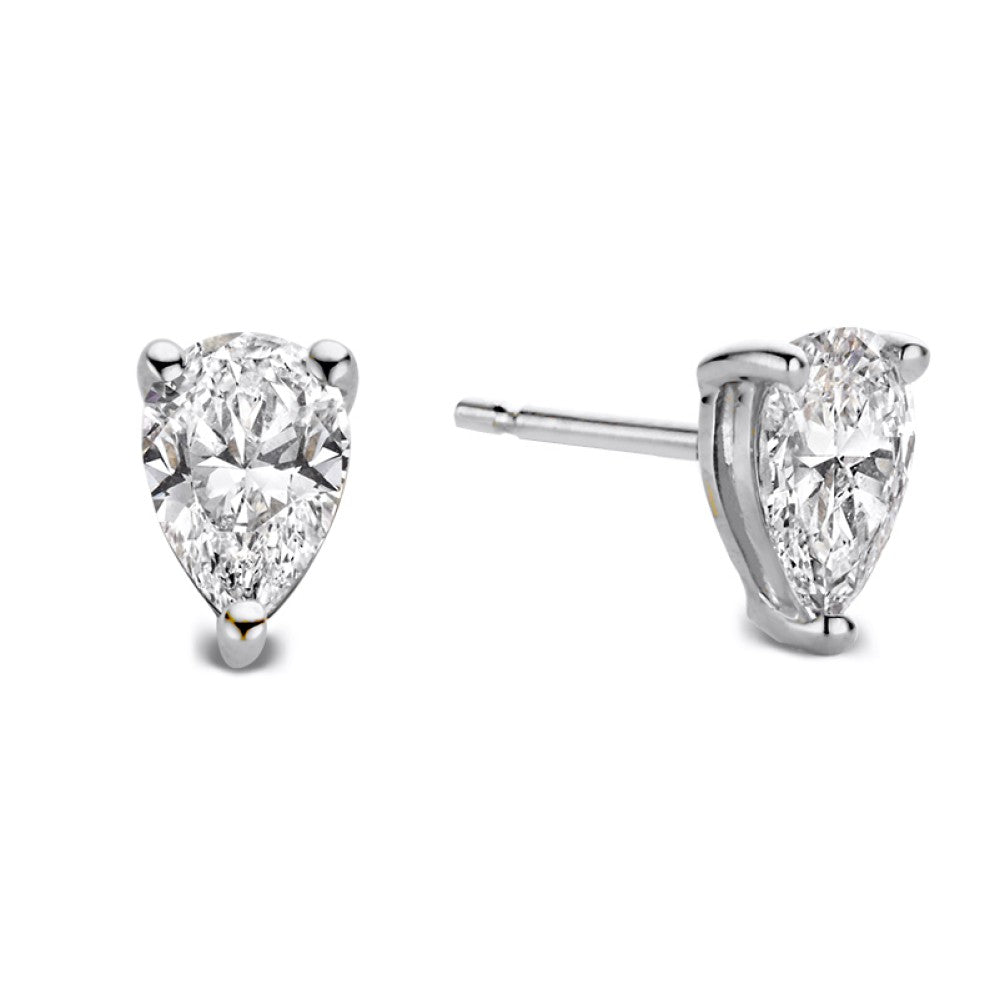 Pendientes Ava 1,00 crt. oro blanco