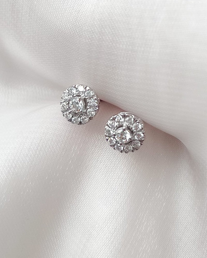 Pendientes Emma 0,20 crt. oro blanco