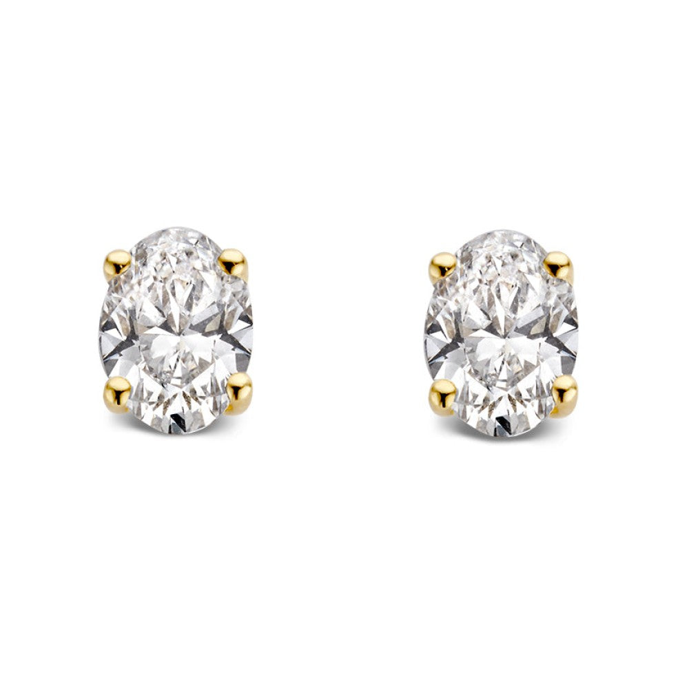 Pendientes Franky 1,00 crt. oro amarillo