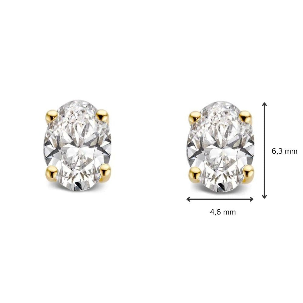 Pendientes Franky 1,00 crt. oro amarillo