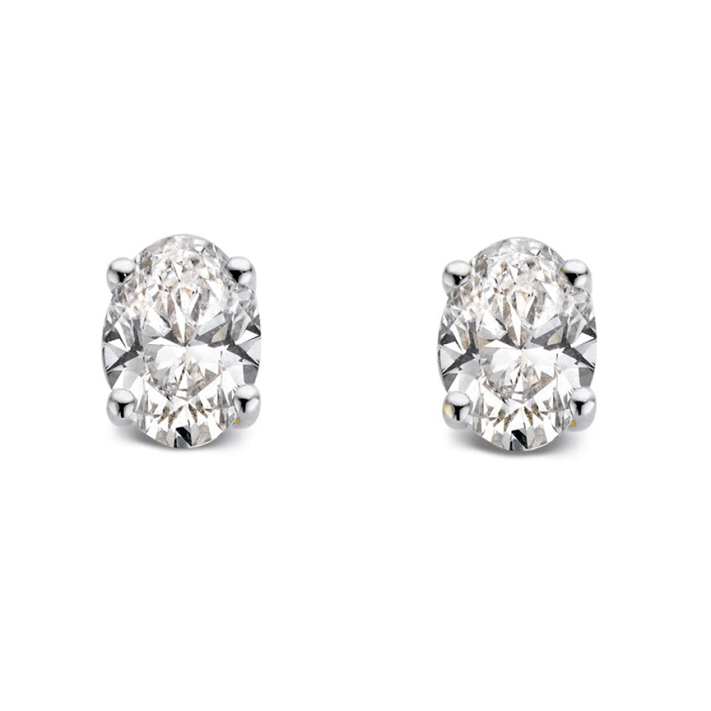 Pendientes Franky 1,00 crt. oro blanco