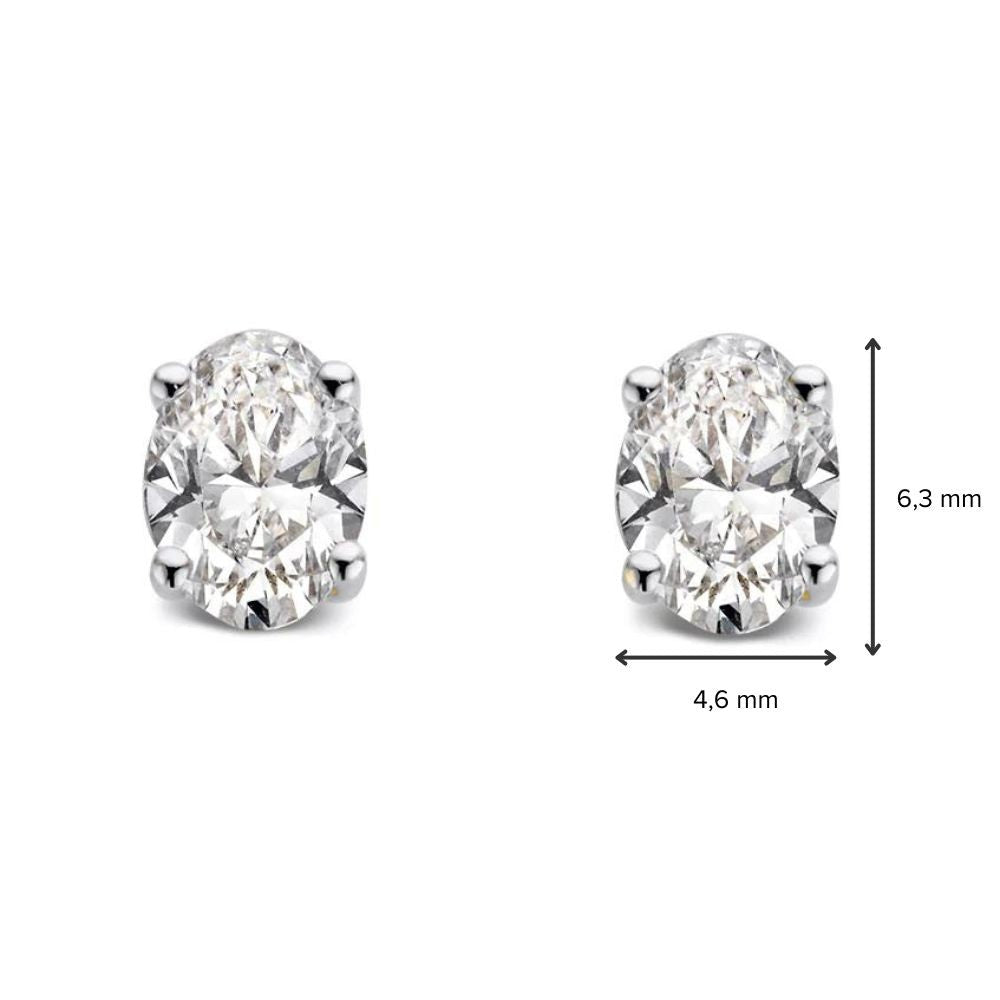 Pendientes Franky 1,00 crt. oro blanco