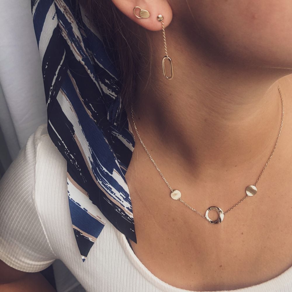 Pendientes de oro amarillo 14K 10mm – Elegancia minimalista refinada