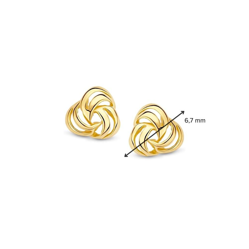 Pendientes de oro amarillo 14K - 7.3mm, diseño minimalista