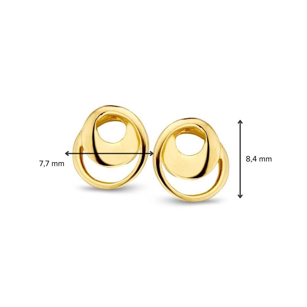 Pendientes de oro amarillo 14K 8mm - Sencillos y Elegantes