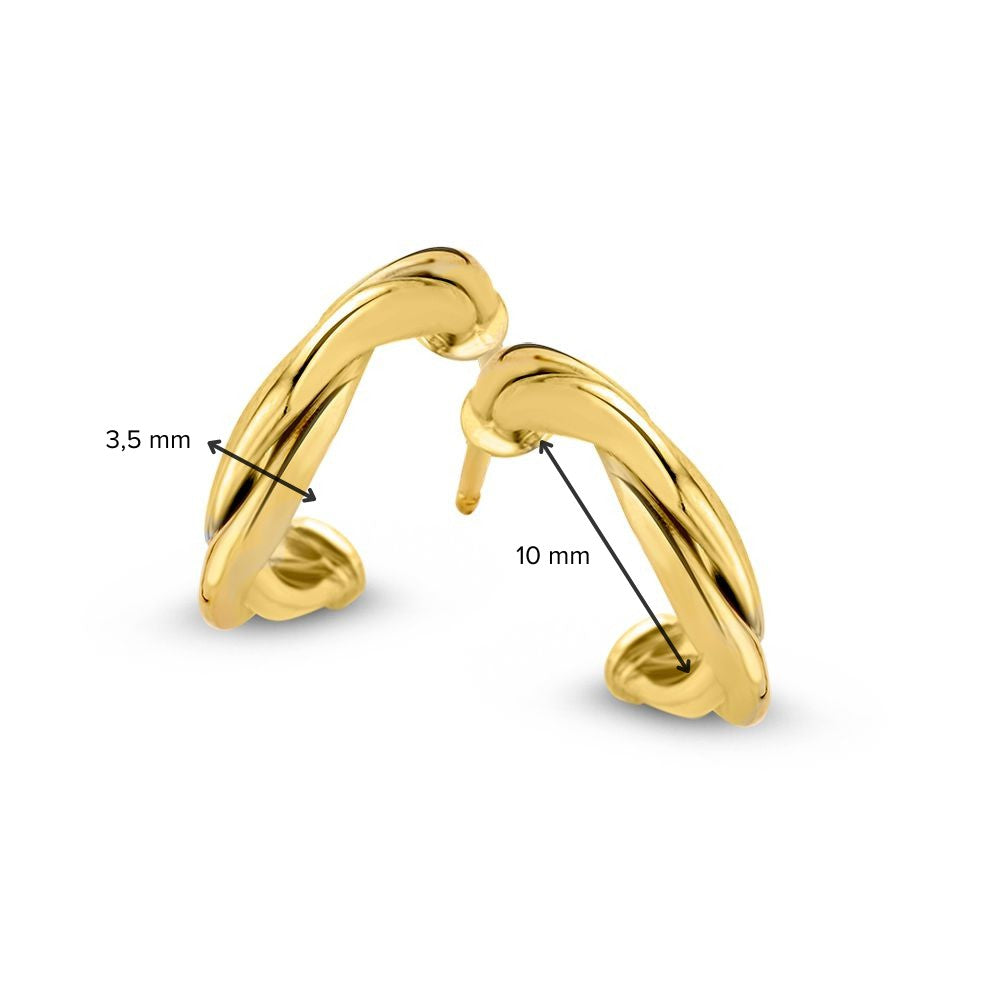 Pendientes de oro amarillo 14K 10mm – Lujo Sutil