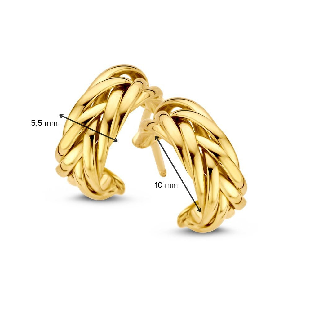 Aros de oro amarillo 14K 10mm – Elegancia Sutil