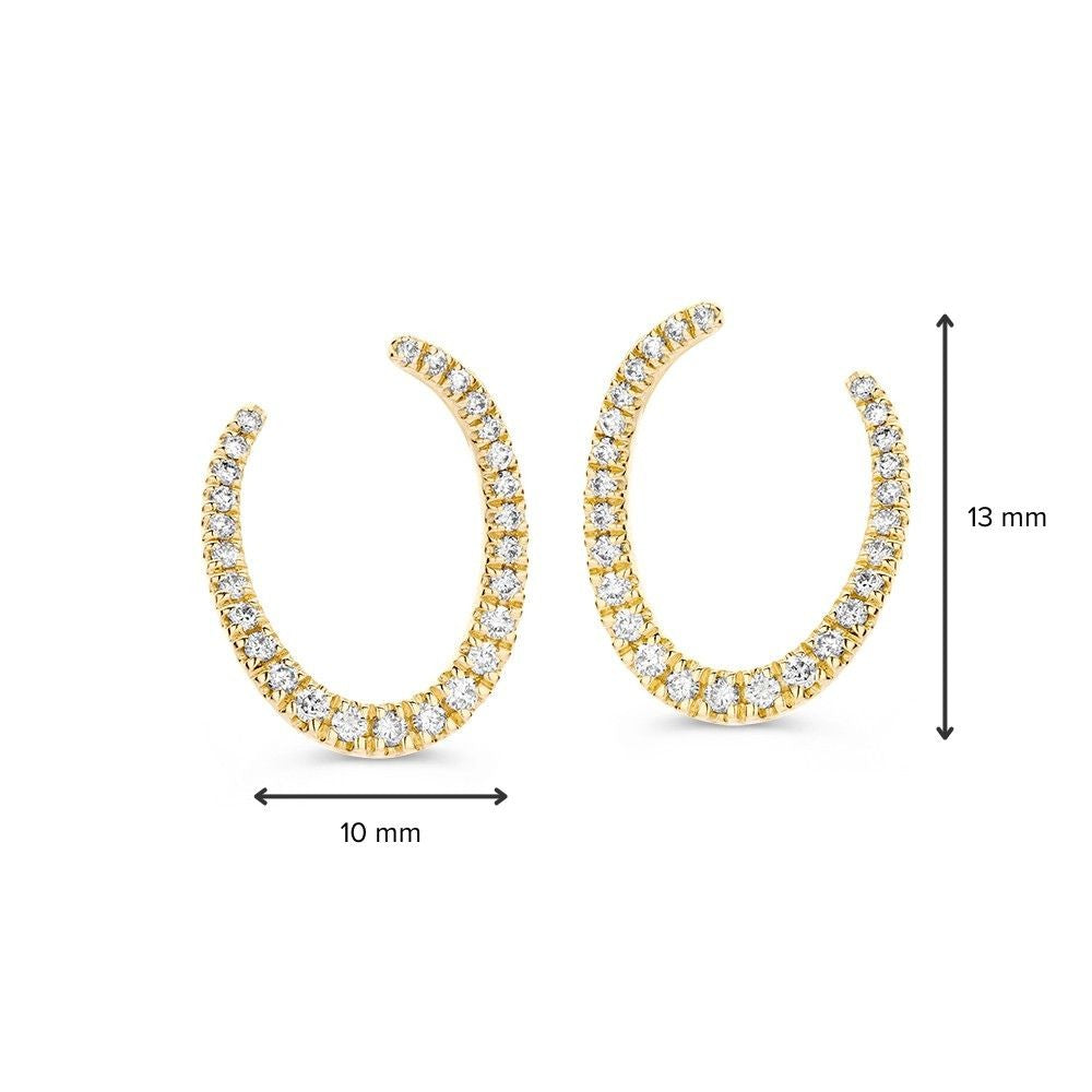 Pendientes de oro amarillo con brillante 0,25 crt.