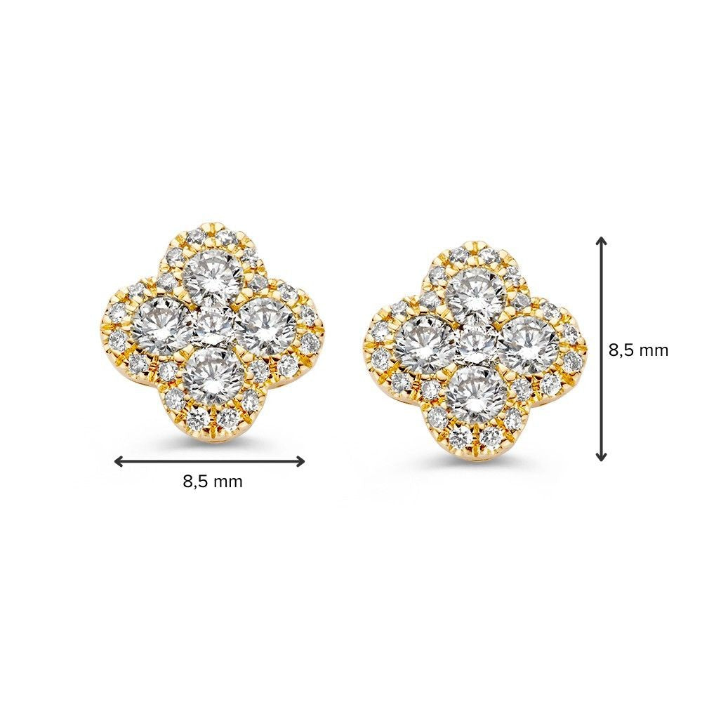 Anillo de oro amarillo con diamante de 0,70 crt - Elegante anillo de 14 quilates de oro para de mujer