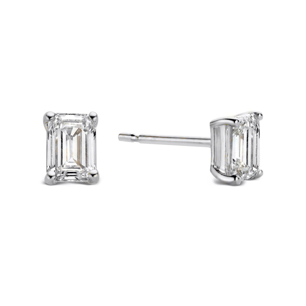 Pendientes Nora 0,50 crt. oro blanco