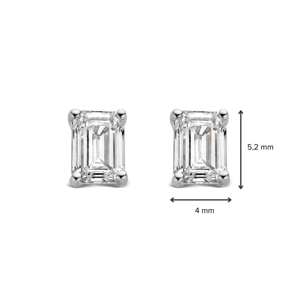 Pendientes Nora 0,50 crt. oro blanco