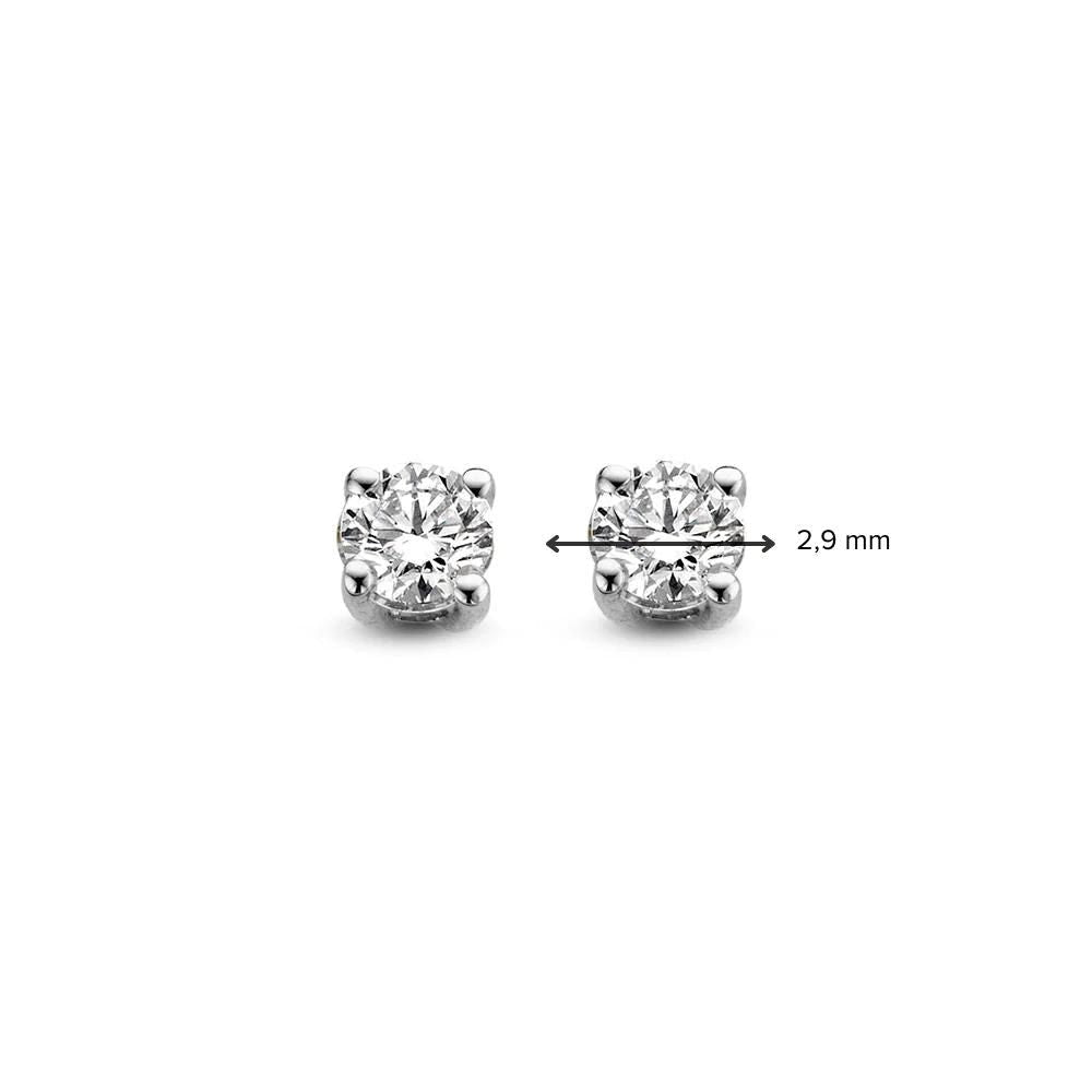 Pendientes Olivia 0,20 crt. oro blanco