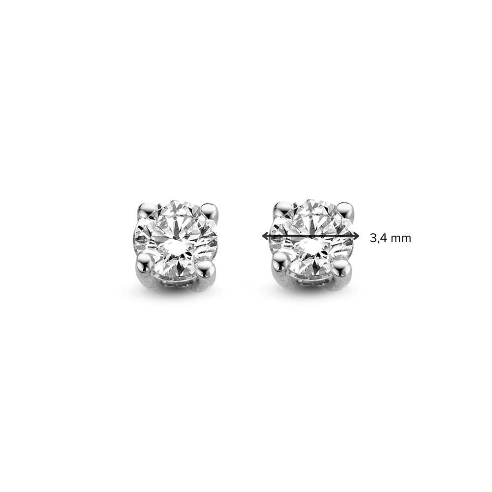 Pendientes Olivia 0,30 crt. oro blanco