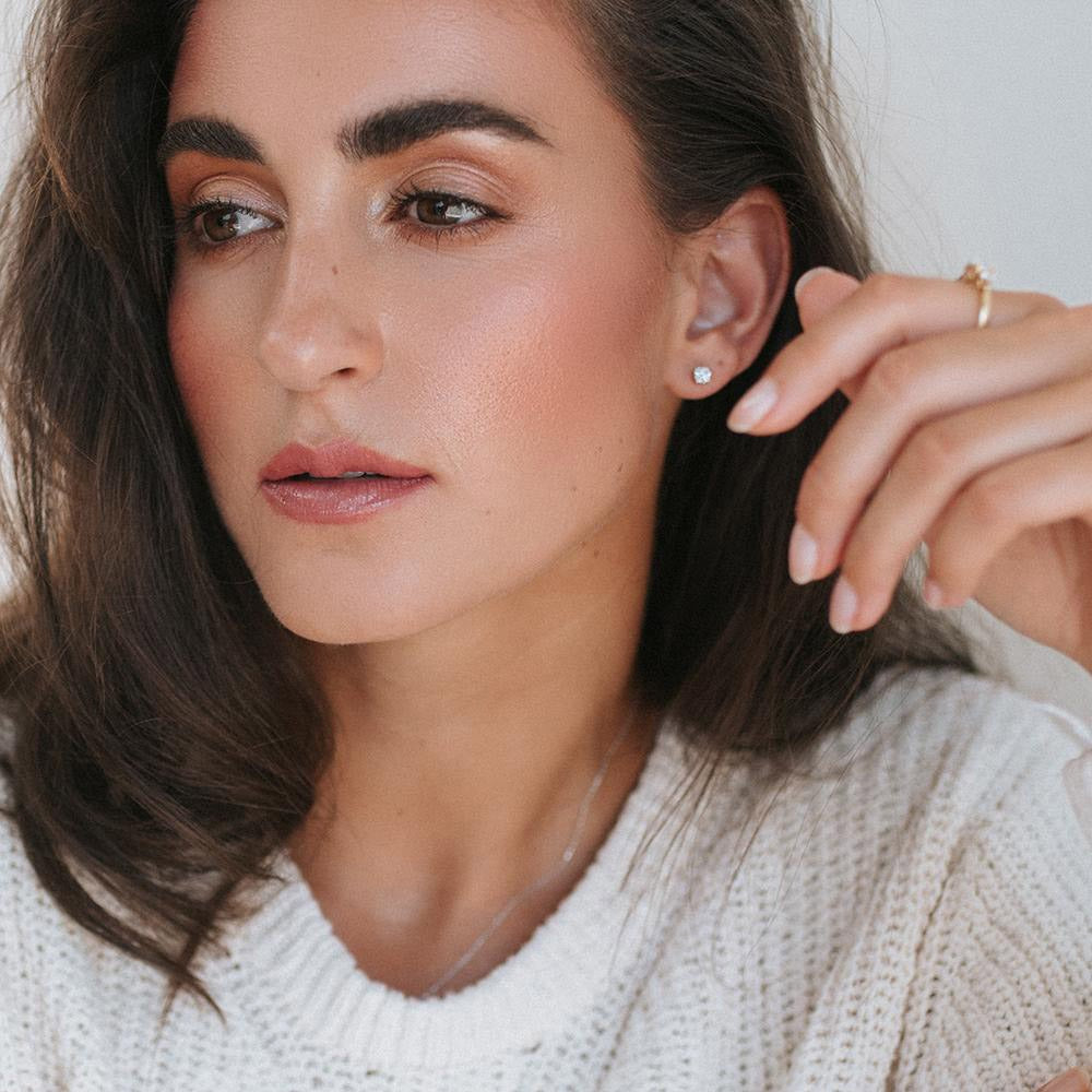 Pendientes Olivia 0,50 crt. oro blanco