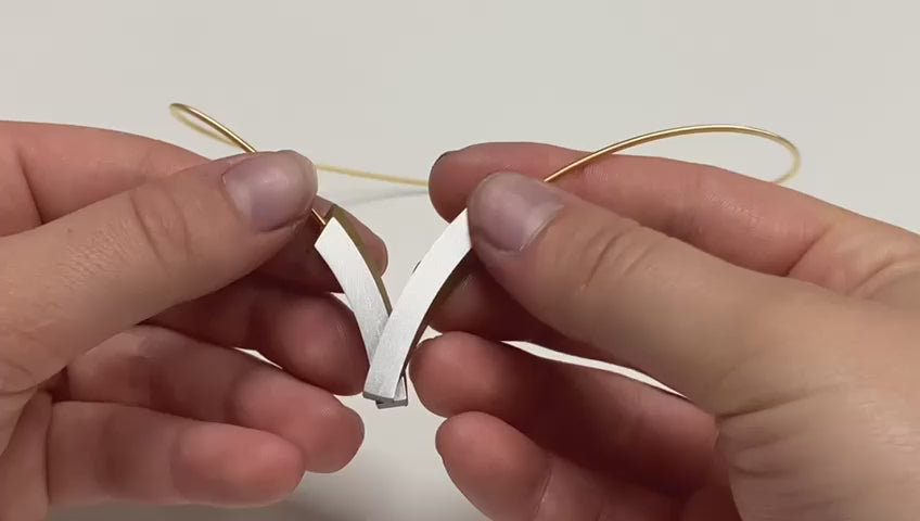 Collier V-Bogen op elkaar Goudkleurig|Geel C255G