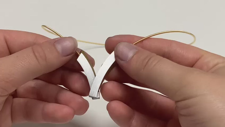 Collier V-Bogen op elkaar Goudkleurig|Geel C255G