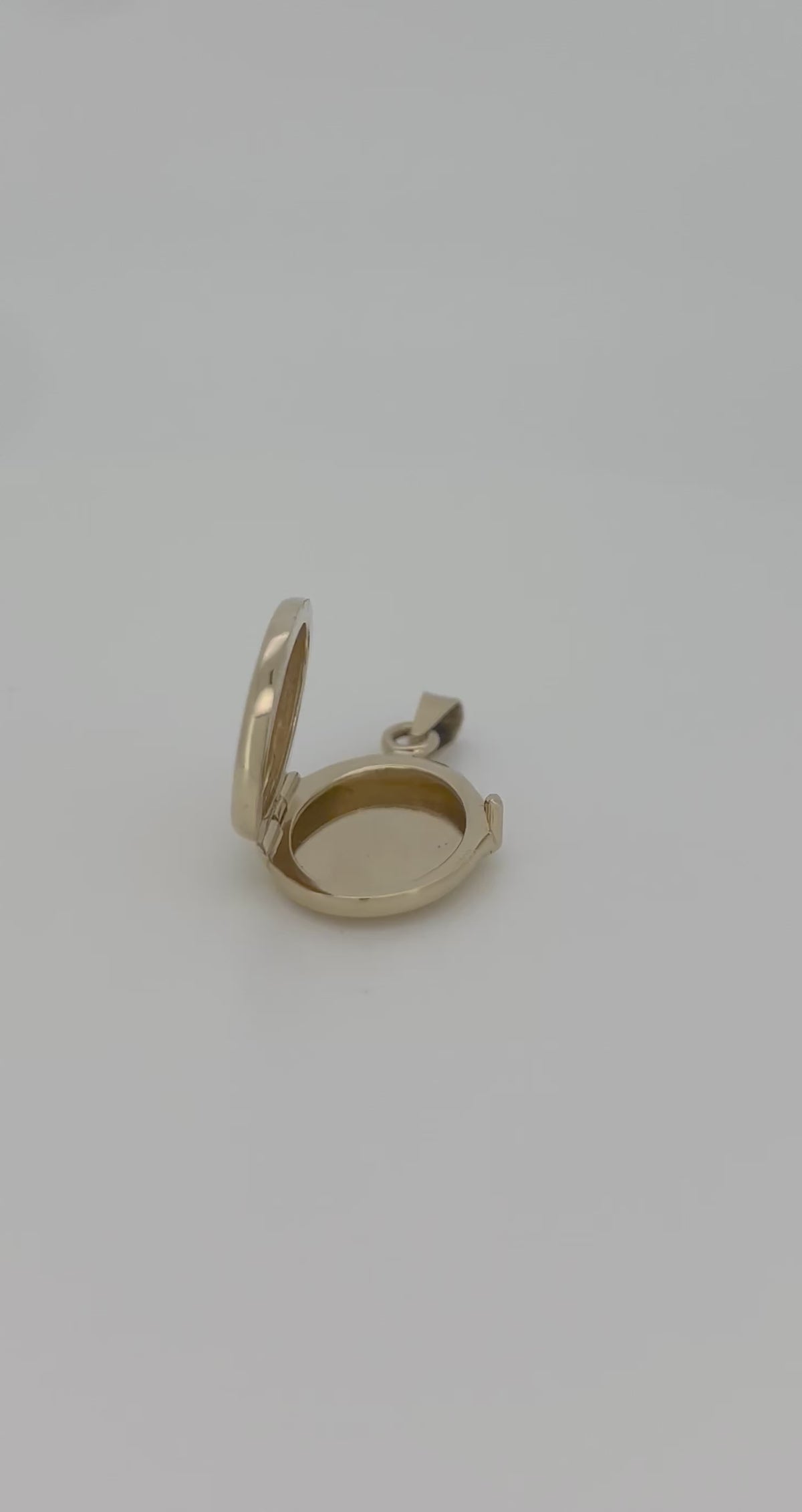 medallón vintage de oro 14k flor 3.4gr