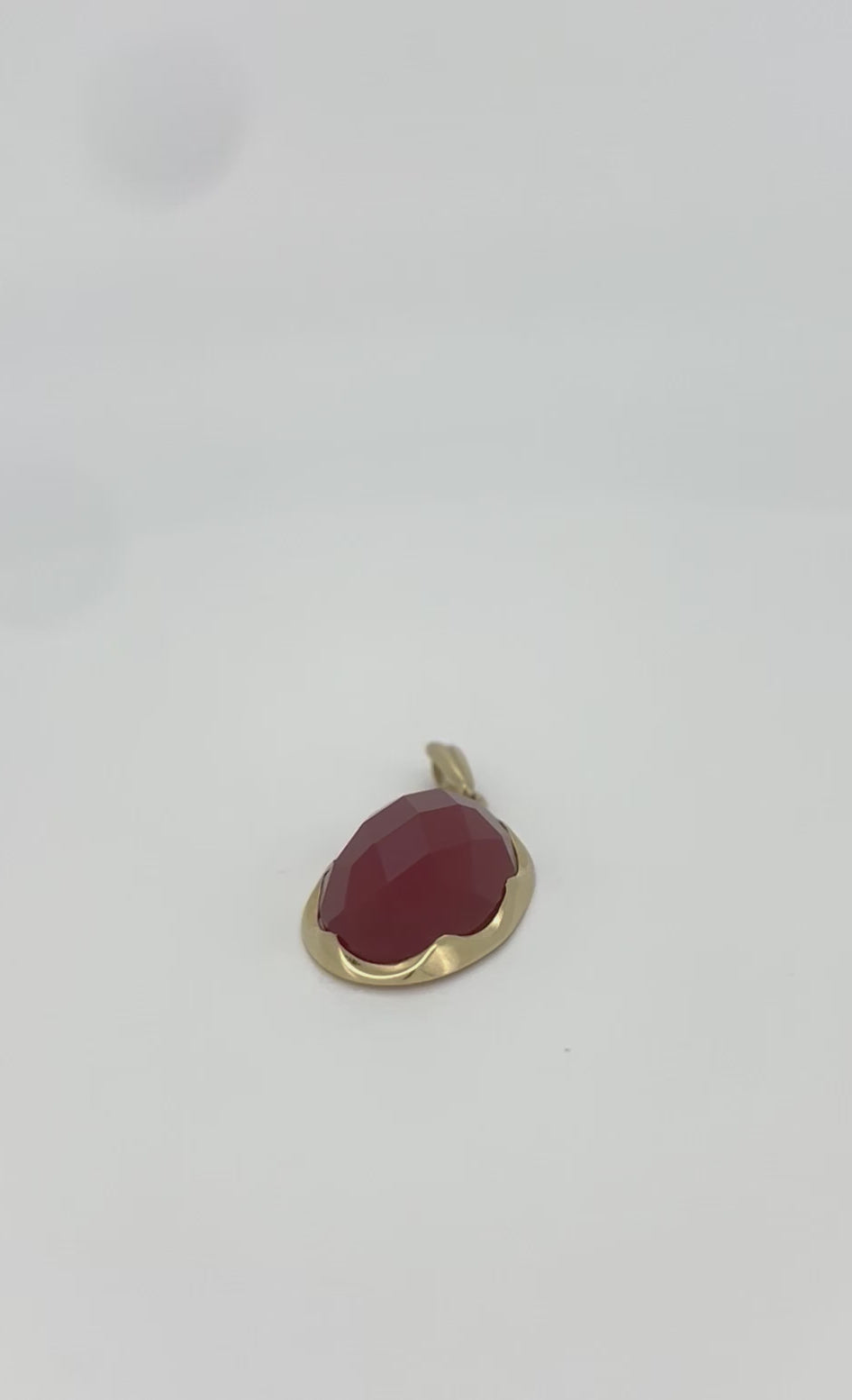 colgante vintage de oro 14k carneool 3.4gr