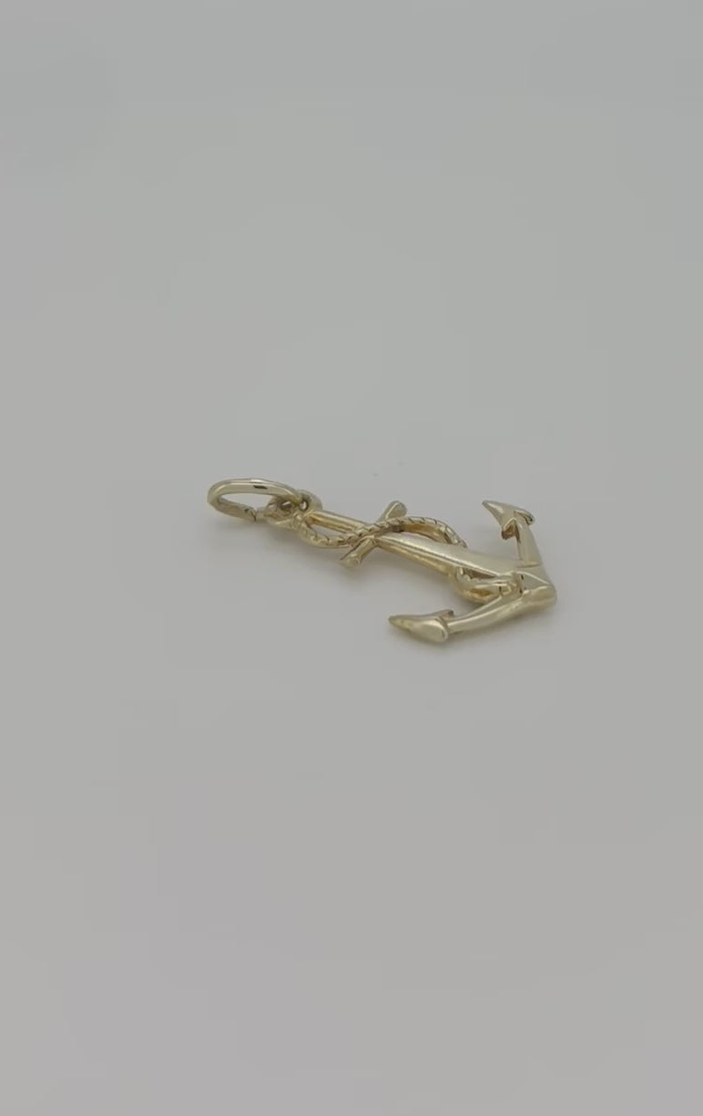 colgante de oro vintage 14k ancla 0.9gr