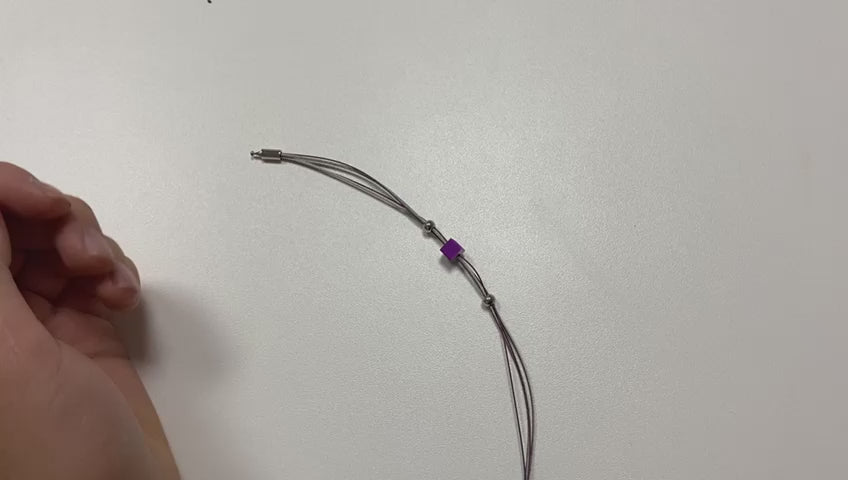 Armband kubusje Paars A230P
