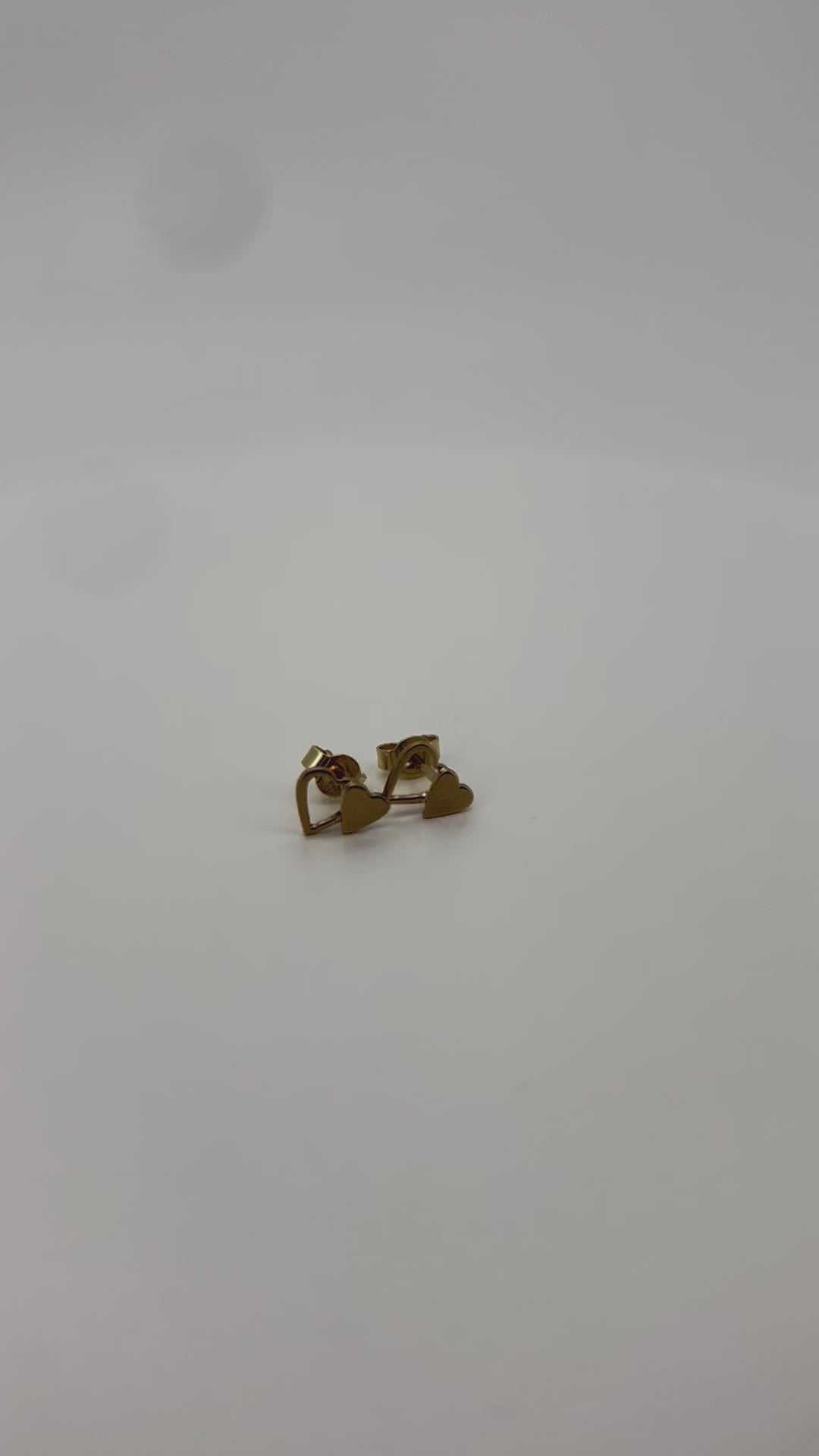 pendientes de corazón vintage de oro 18K 1gr