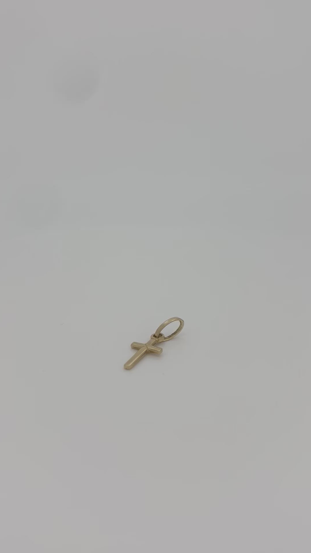 colgante vintage de oro 14K oro amarillo cruz 0.8gr