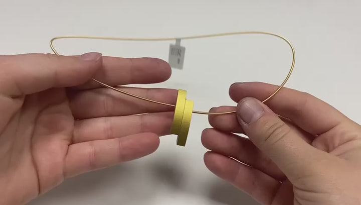 Collier boogjes tegen elkaar Goudkleurig|Geel C251G