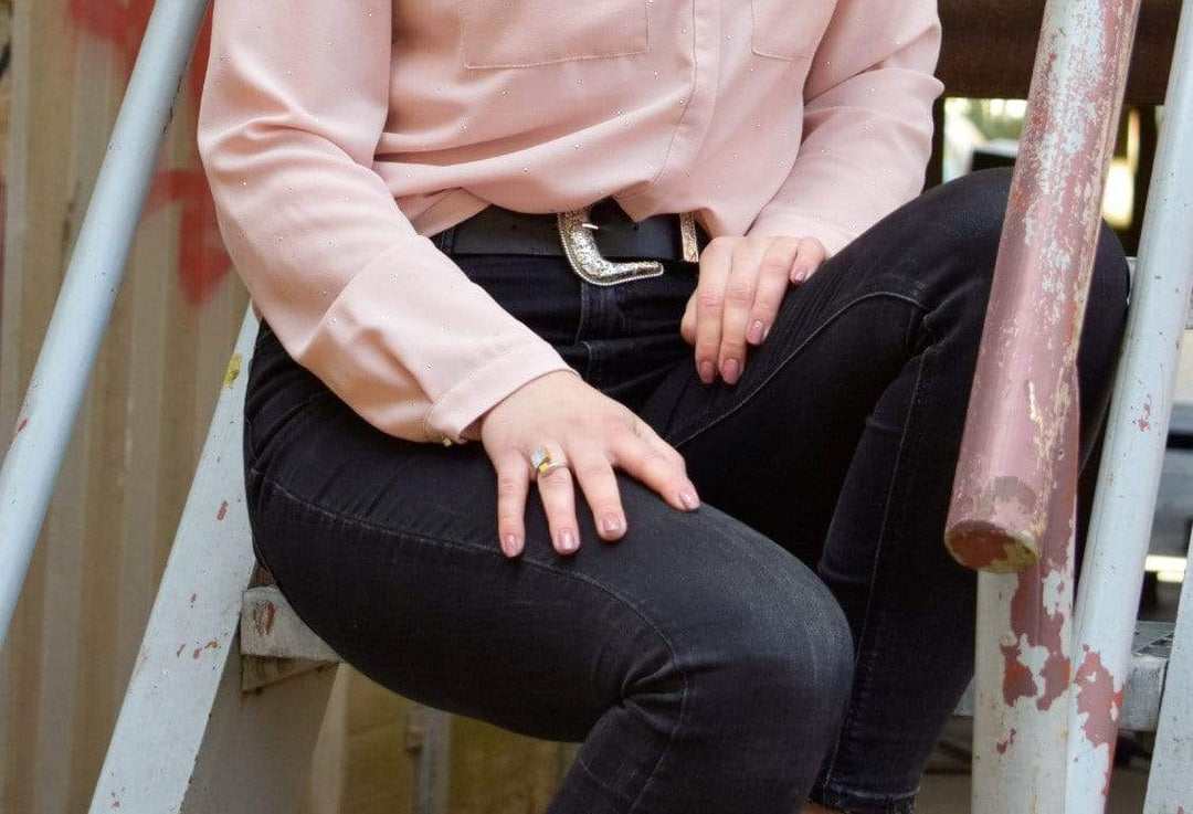 Ring vierkant en kubusje Blauw fits most R7B