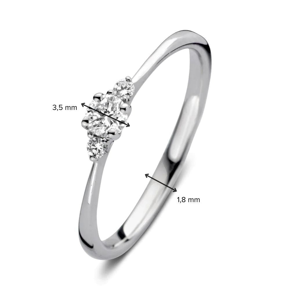 Anillo Alix 0,20 crt. oro blanco