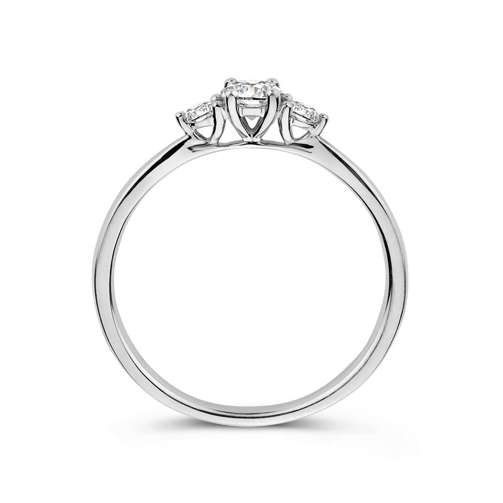 Anillo Alix 0,37 crt. oro blanco