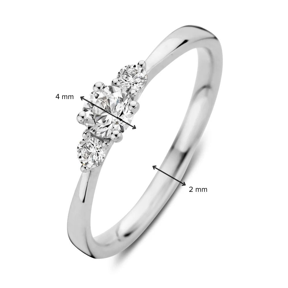 Anillo Alix 0,37 crt. oro blanco